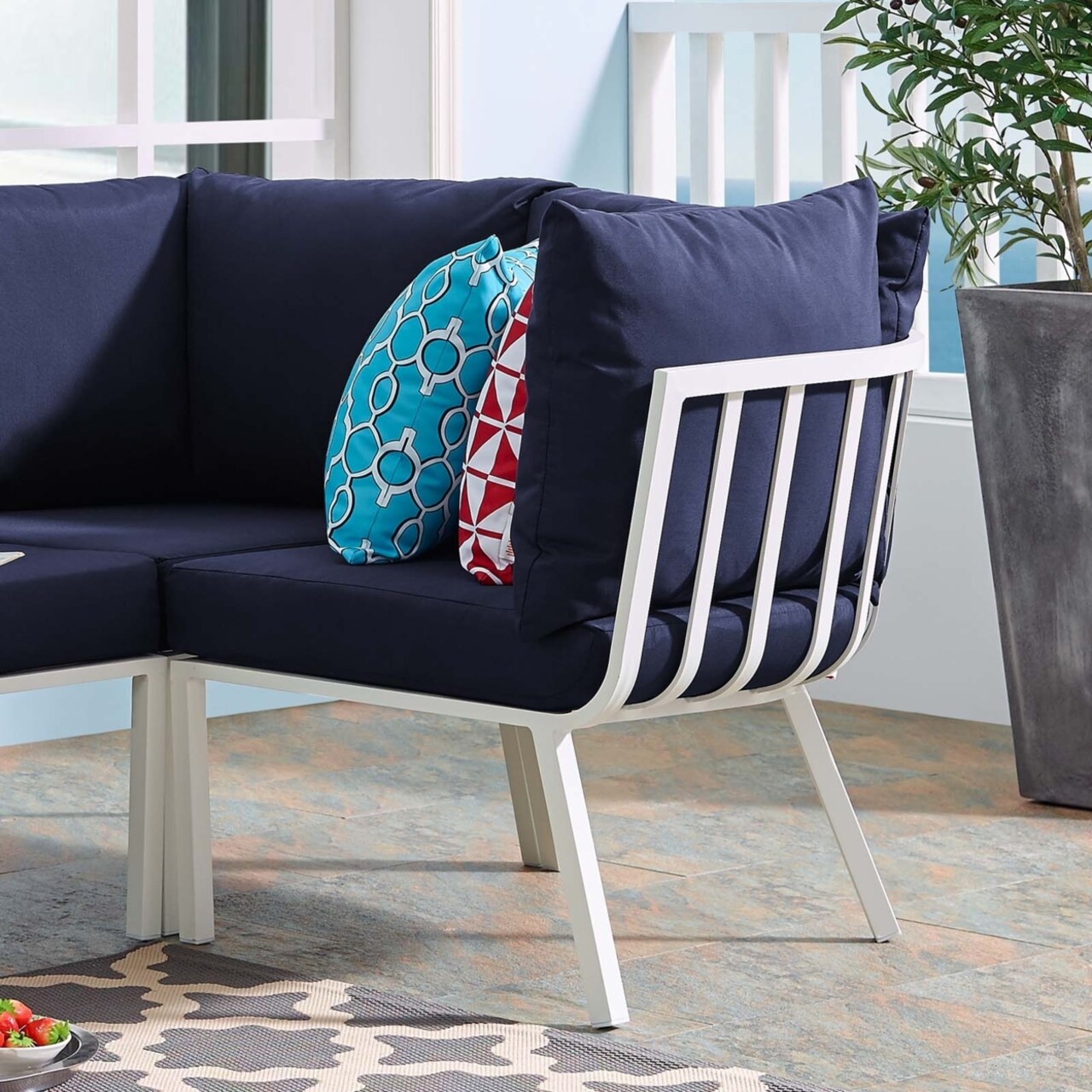 Modway Riverside Outdoor Patio Aluminum Corner Chair-EEI-3569